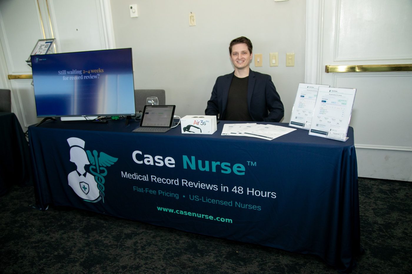 The Case Nurse exhibit table